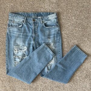 & Denim Low Waist Boyfriend Jeans